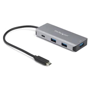 StarTech.com Hub USB-C a 4 porte – 3 porte USB-A, 1 porta USB-C – HUB adattatore SuperSpeed USB 3.2 Gen 2 (10Gbps) di tipo C – USB alimentato da bus – Hub adattatore compatto da USB-C a USB – Hub portatile – Alluminio – nuovo