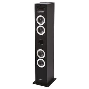 DS120CD Multimedia Speaker Tower – Lettore CD – 60W – Bluetooth, USB, Radio FM – Display LED – Nero – nuovo