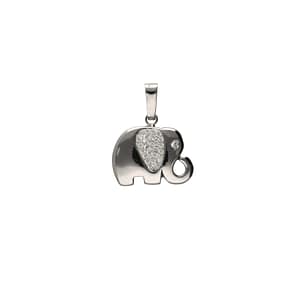 Ciondolo Elefante Oro Bianco GL102035