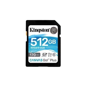 Tecnologia Kingston Canvas Go Plus 170R C10 UHS-I U3 V30 Scheda SDXC da 512 GB – nuovo