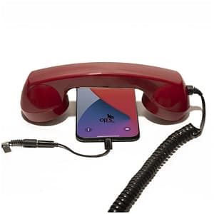 Microtelefono retrò per Apple iPhone – Rosso – nuovo