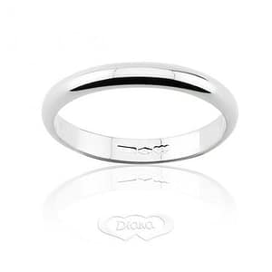 Fede Nuziale DIANA Classica 3 grammi Fascia stretta Oro bianco