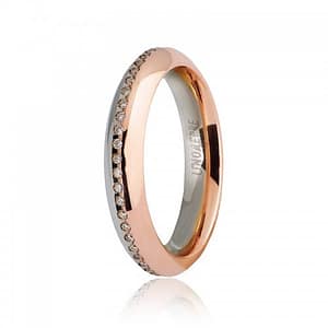 Fede Nuziale Unoaerre modello Eterna con diamanti Collezione 9.0