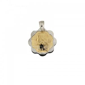 Ciondolo Gesu’ oro giallo e bianco 803321706436