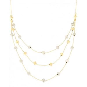 Collana Donna Oro Giallo Bianco GL100166