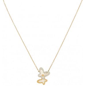 Collana Donna Oro Rosa Farfalle GL100179
