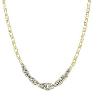 Collana Donna Oro Giallo Bianco GL100180