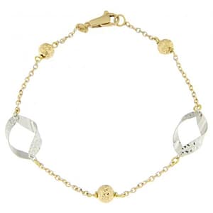 Bracciale Donna Oro Giallo Bianco GL100253