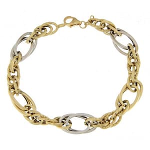 Bracciale Donna Oro Giallo Bianco GL100278