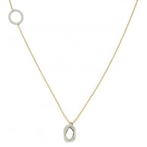 Collana Donna Oro Giallo Bianco GL100289