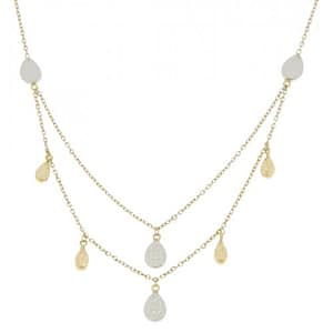 Collana Donna Oro Giallo Bianco GL100303