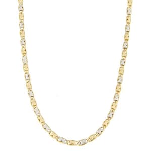 Collana Uomo Oro Giallo Bianco GL100336