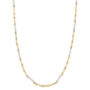 Collana Uomo Oro Giallo Bianco GL100348