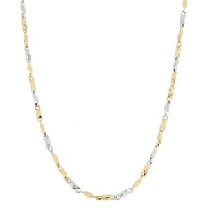 Collana Uomo Oro Giallo Bianco GL100356