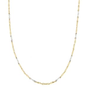 Collana Uomo Oro Giallo Bianco GL100358