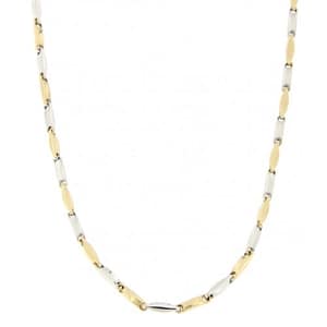 Collana Uomo Oro Giallo Bianco GL100359