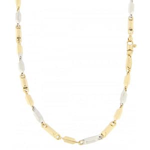 Collana Uomo Oro Giallo Bianco GL100366