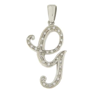 Ciondolo Lettera Iniziale G Oro Bianco GL100764