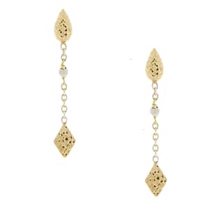 Orecchini Donna Oro Giallo Bianco GL100801