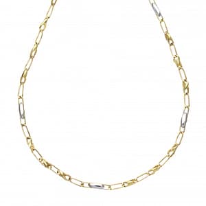 Collana Uomo Oro Giallo Bianco GL101517