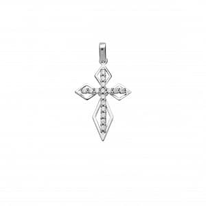 Ciondolo Croce Oro Bianco GL101558