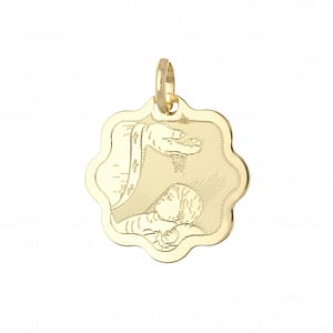 Ciondolo Medaglia Battesimo Oro Giallo GL101704
