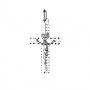 Ciondolo Croce Oro Bianco GL101748