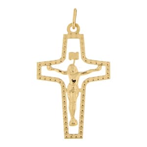 Ciondolo Croce Uomo Oro Giallo GL101844