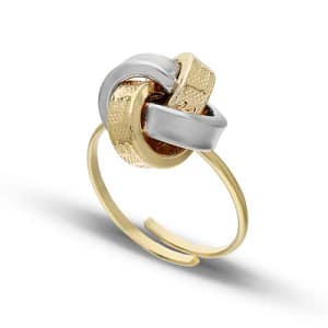Anello Donna Oro Bianco Giallo GL102117