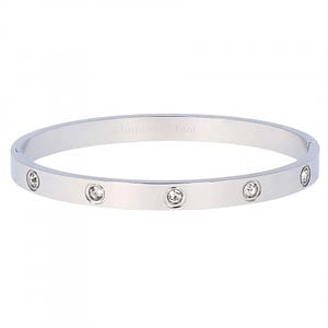 Bracciale Manetta Acciaio Zirconi GLBJKS116