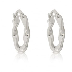 Orecchini a Cerchio Donna in Oro Bianco 803321709943