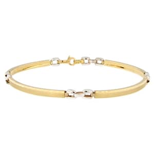 Bracciale Uomo Oro Giallo Bianco GL101238