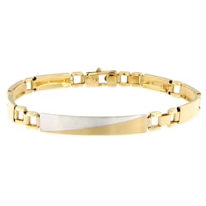 Bracciale Uomo Oro Giallo Bianco GL101239
