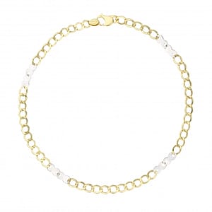 Bracciale Uomo Oro Giallo Bianco GL101500