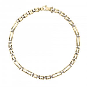 Bracciale Uomo Oro Giallo Bianco GL101702