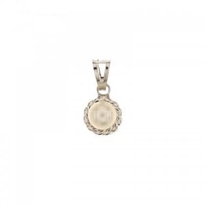 Ciondolo oro bianco con perla 803321734332
