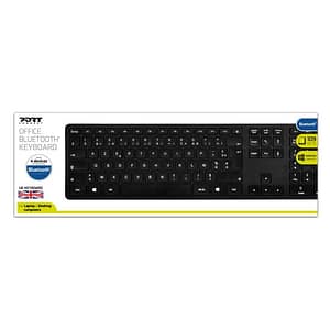 Port Designs 900903-UK Tastiera da tavolo Bluetooth QWERTY Inglese Britannico Nero – nuovo