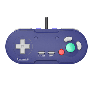 Retrobit – Controller cablato LegacyGC per Nintendo Gamecube blu indaco – Connessione originale – nuovo