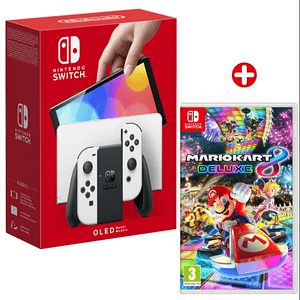 Switch OLED & Mario Kart 8 Deluxe – Console di gioco portatile 17,8 cm (7 ) 64 GB Touch screen Wifi Nero, Bianco – nuovo