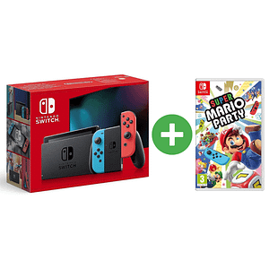 Switch & Super Mario Party – console di gioco portatile 15,8 cm (6,2 ) 32 GB Touch screen Wifi Blu, Grigio, Rosso – nuovo