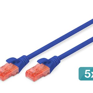 Cavi a coppie U-UTP CAT 6 di Digitus – LSZH, 5 pezzi – nuovo