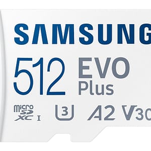 Samsung EVO Plus 512 GB MicroSDXC UHS-I Classe 10 – Ricondizionato – Condizioni eccellenti