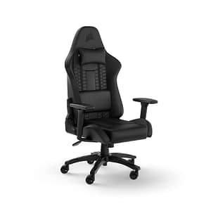 CORSAIR – Sedia da ufficio – Sedia da gioco – TC100 RELAXED – Similpelle – Ergonomica – Braccioli regolabili – Nero – (CF-901005) – nuovo