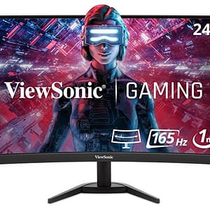 ViewSonic VX2418C – Monitor LED – curvo – 24  (23,6  visualizzabile) – 1920 x 1080 Full HD (1080p) @ 165 Hz – VA – 250 cd/m2 – nuovo