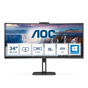 AOC V5 CU34V5CW 86,4 cm (34 ) 3440 x 1440 pixel Wide Quad HD LED Nero – nuovo