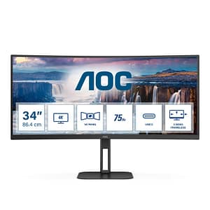 AOC V5 CU34V5C 86,4 cm (34 ) 3440 x 1440 pixel Wide Quad HD LED Nero – nuovo