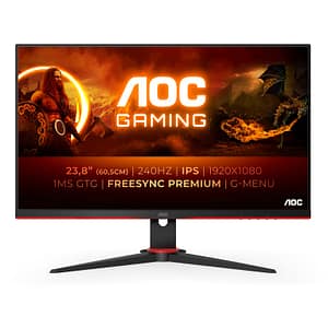AOC G2 24G2ZE/BK Display LED 60,5 cm (23,8 ) 1920 x 1080 pixel Full HD Nero, Rosso – nuovo