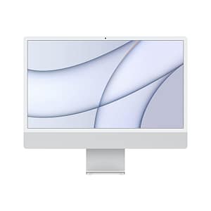 iMac 24  – Chipset Apple M1 – 8 GB di RAM – 512 GB di memoria – GPU a 8 core – Argento – Ricondizionato – Condizioni eccellenti