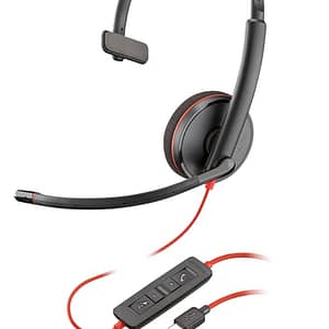 POLY Blackwire C3215 Cuffia cablata ad archetto per ufficio/centro chiamate USB Type-A Nero – nuovo