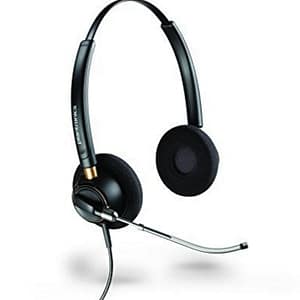 POLY Encorepro 520V Cuffia cablata ad archetto per ufficio/centro chiamate Nero – nuovo